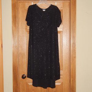 Black Glitter Carly Dress